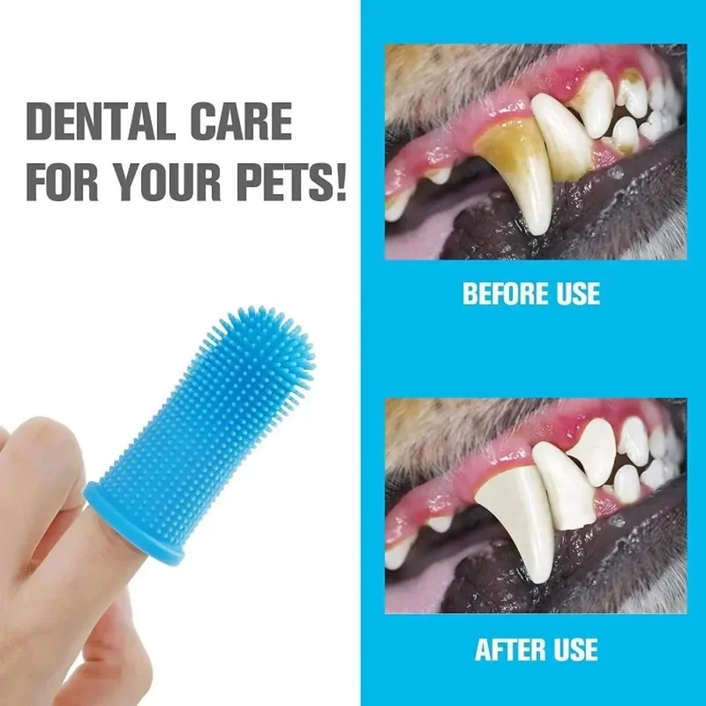 Pet Fountain Cleaning Kit - Pet Finger Toothbrush, Silicone Dental Cleaning