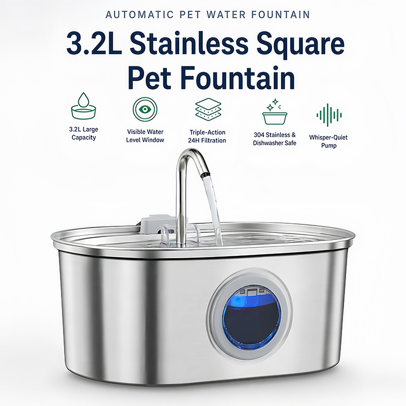 Automatic Cat Water Dispenser 3L - 3.2L Pet Water Fountain with Filter
