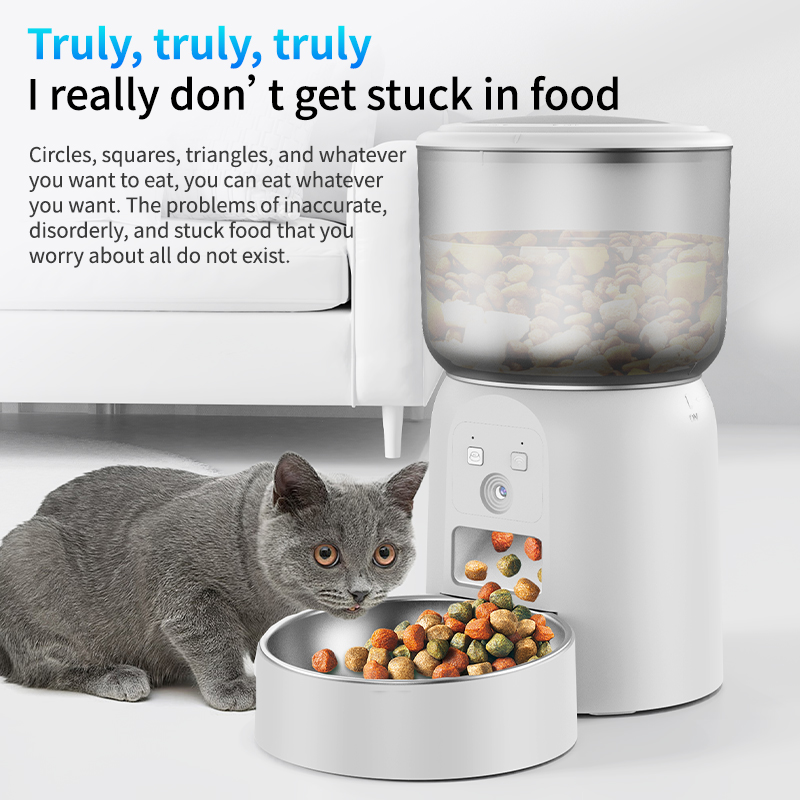 Smart Pet Feeder Camera Wifi - 3L Stainless Steel Pet Feeder Intelligent