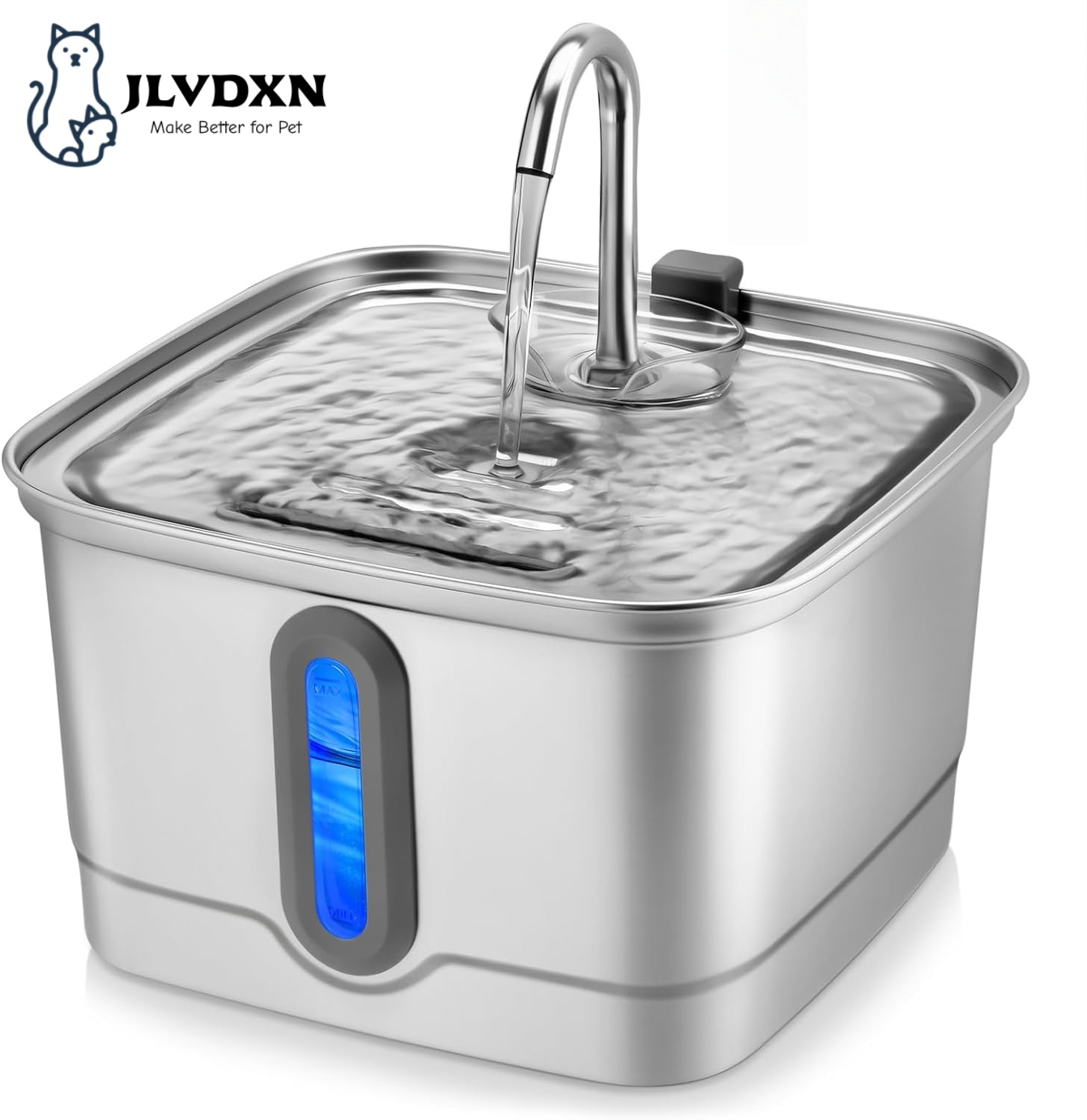 Automatic Cat Water Dispenser 3L - 101oz/3L Stainless Steel Cat Water Fountain