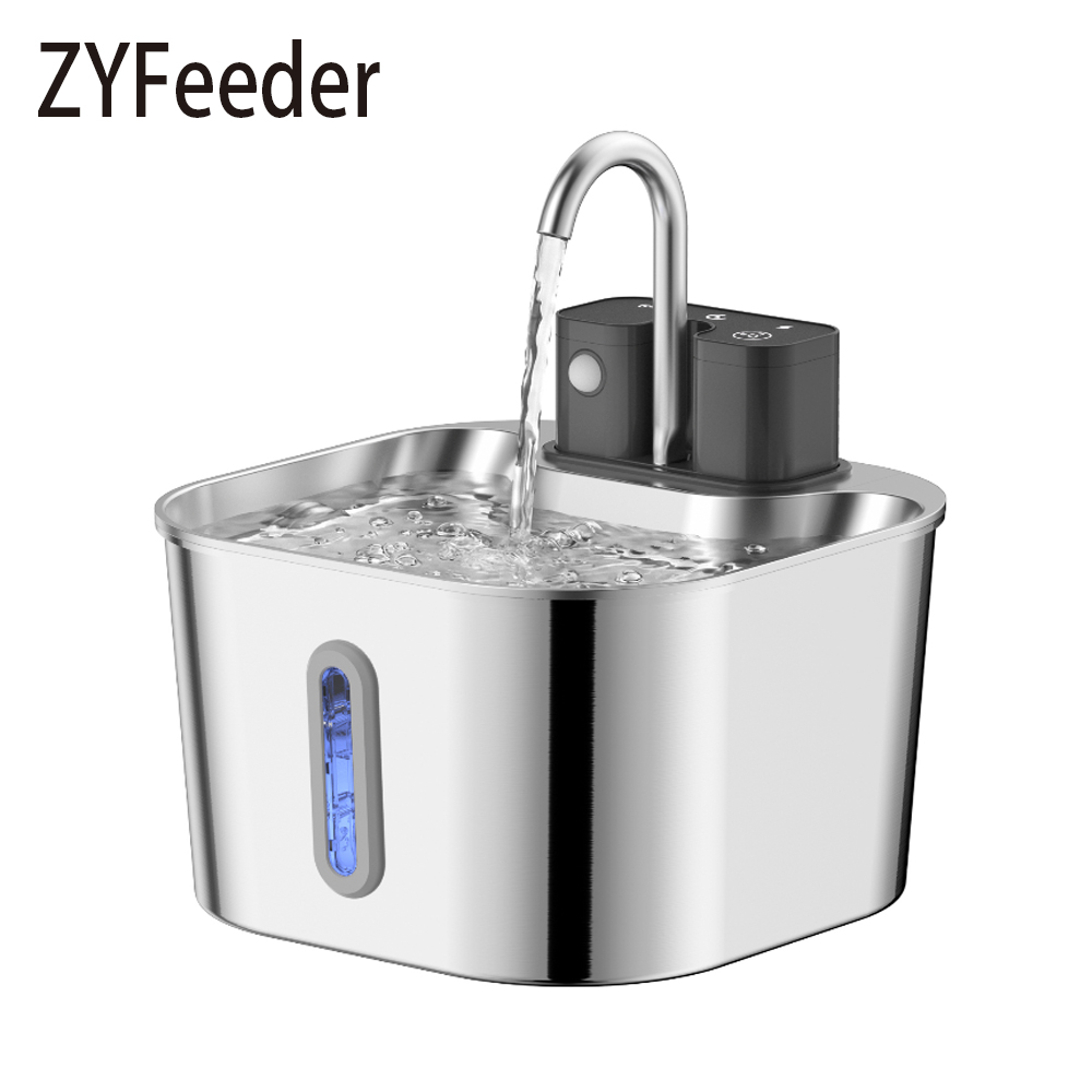 Wireless Pet Water Fountain Battery - 2L Wireless Smart Pet Fountain Stainless