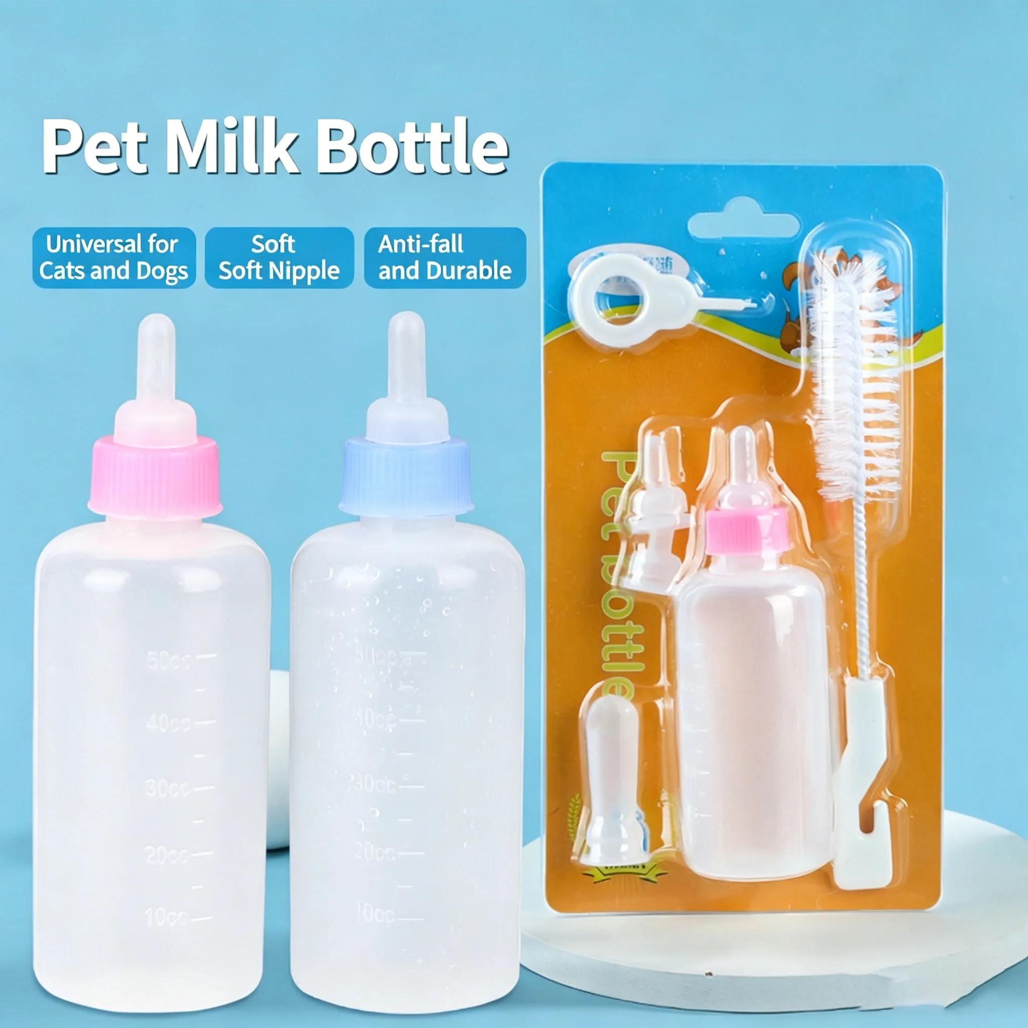 Pet Fountain Cleaning Kit - Pet Milk Bottle Feeding Set For