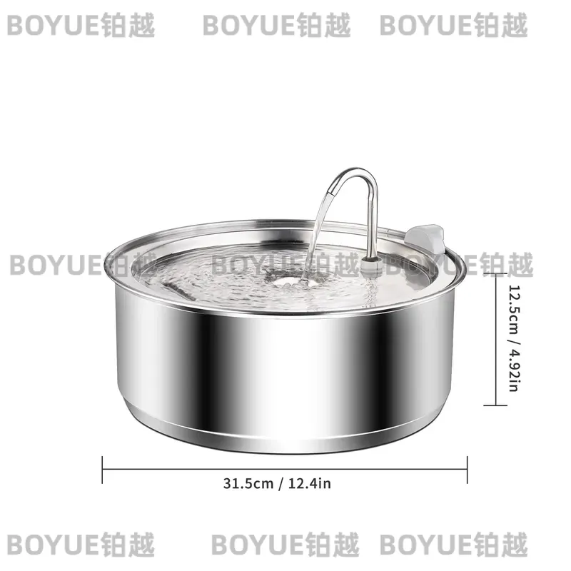 Dog Water Fountain Large - 8L Dog water fountain Stainless Steel