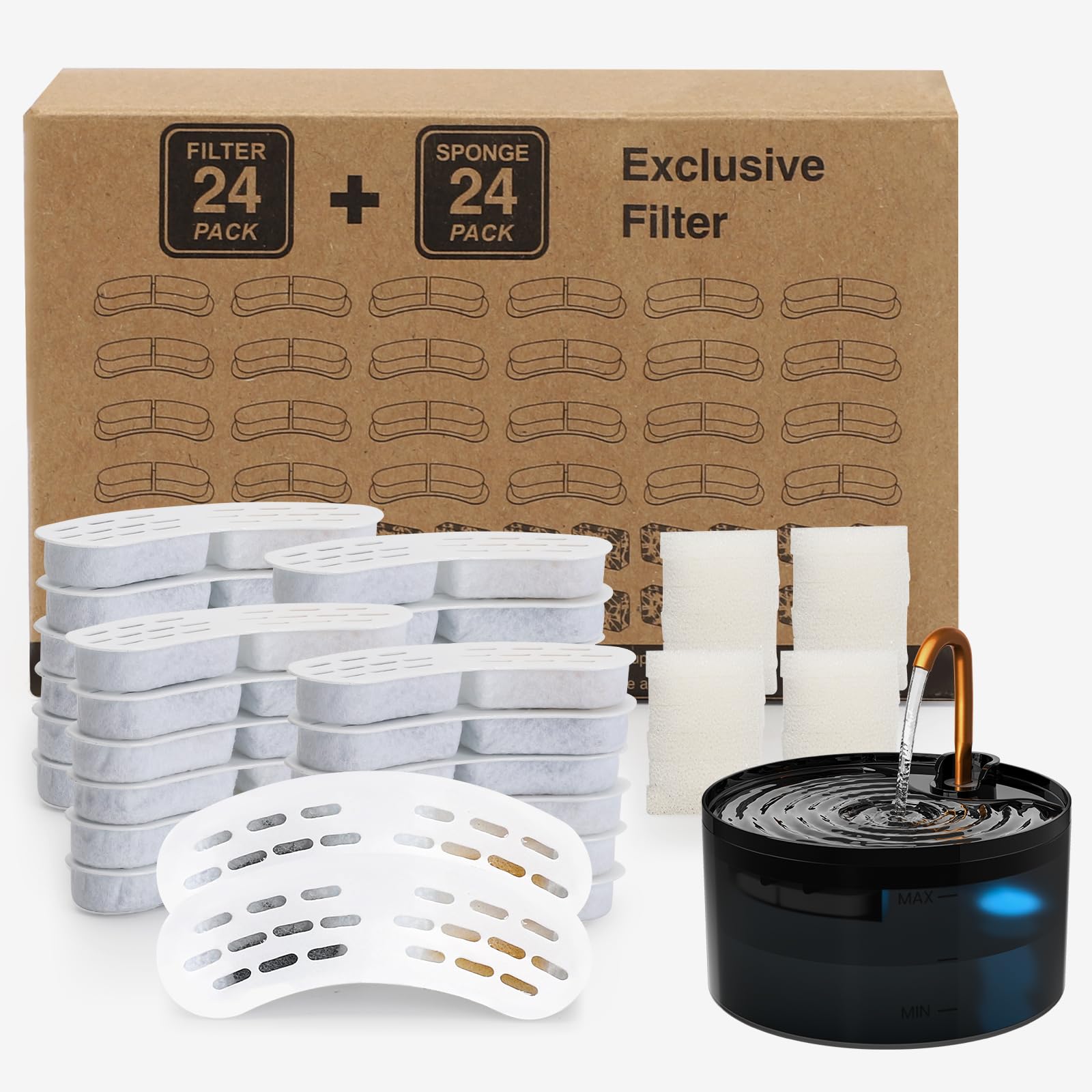 Pet Water Fountain Pump Replacement - Replacement Filters For Cat Dog Water