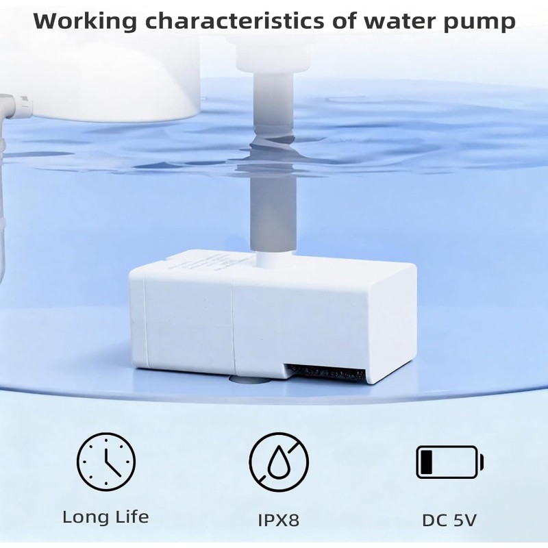 Pet Water Fountain Pump Replacement - ABUG-Pet Water Fountain Replacement Pump For
