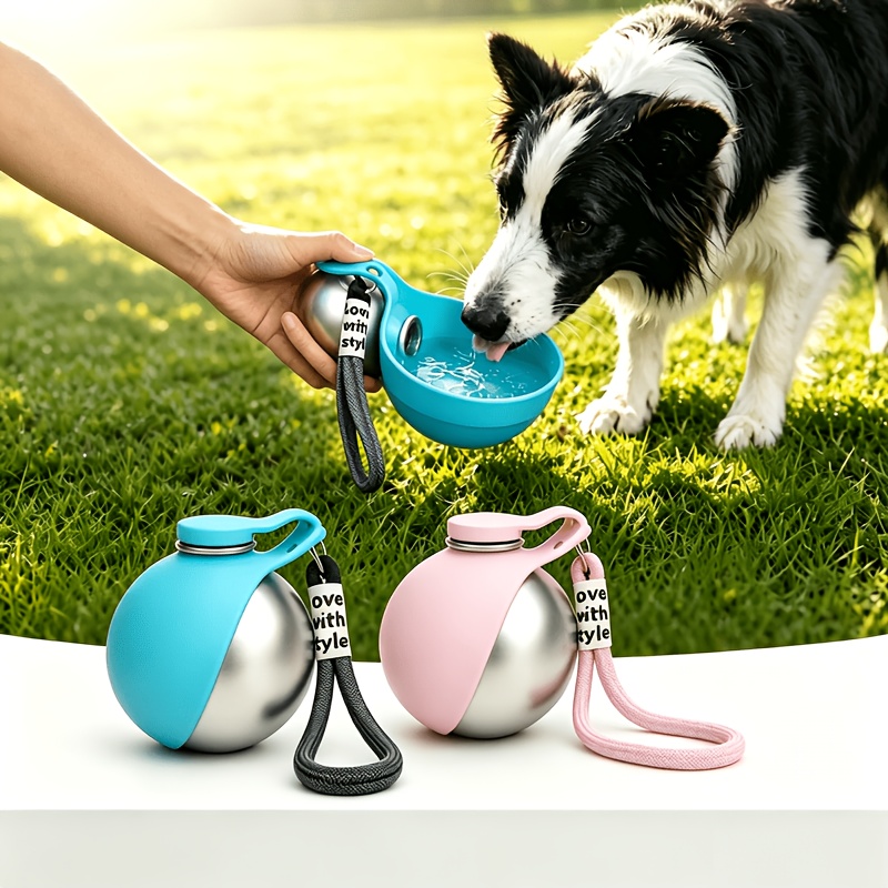 Pet Water Fountain Stainless Steel - Dog Water Bottle Stainless Steel 285ml
