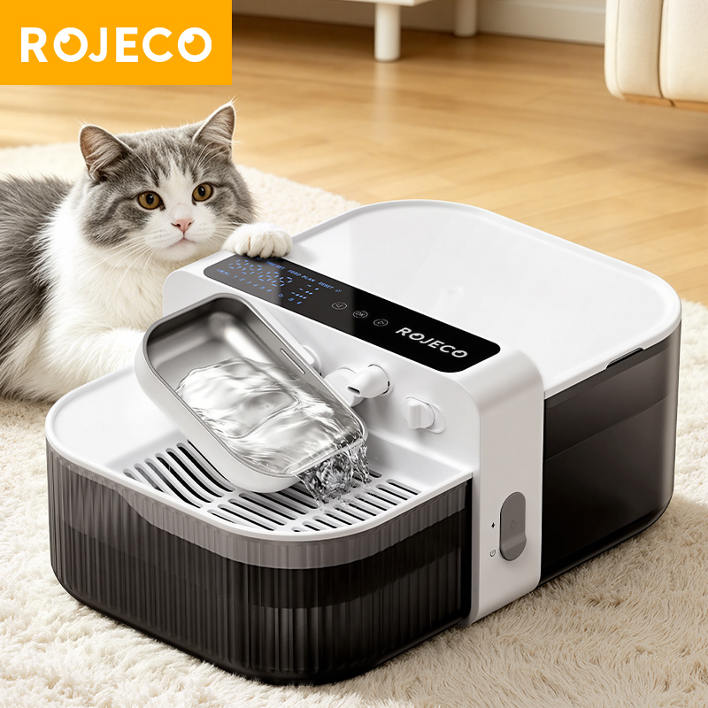 Wireless Pet Water Fountain Battery - ROJECO 3.5L Wireless Pet Water Fountain