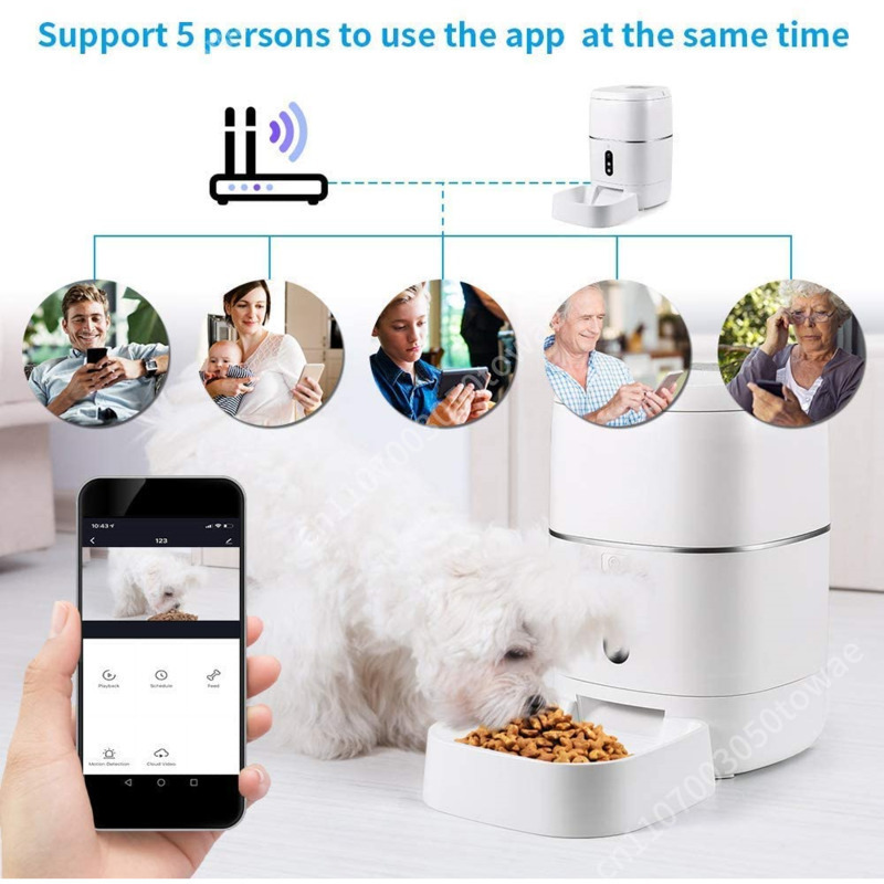 1080P Camera Tuya Smart Wifi A - огляд і ціна Automatic Cat Feeder 6L Timed