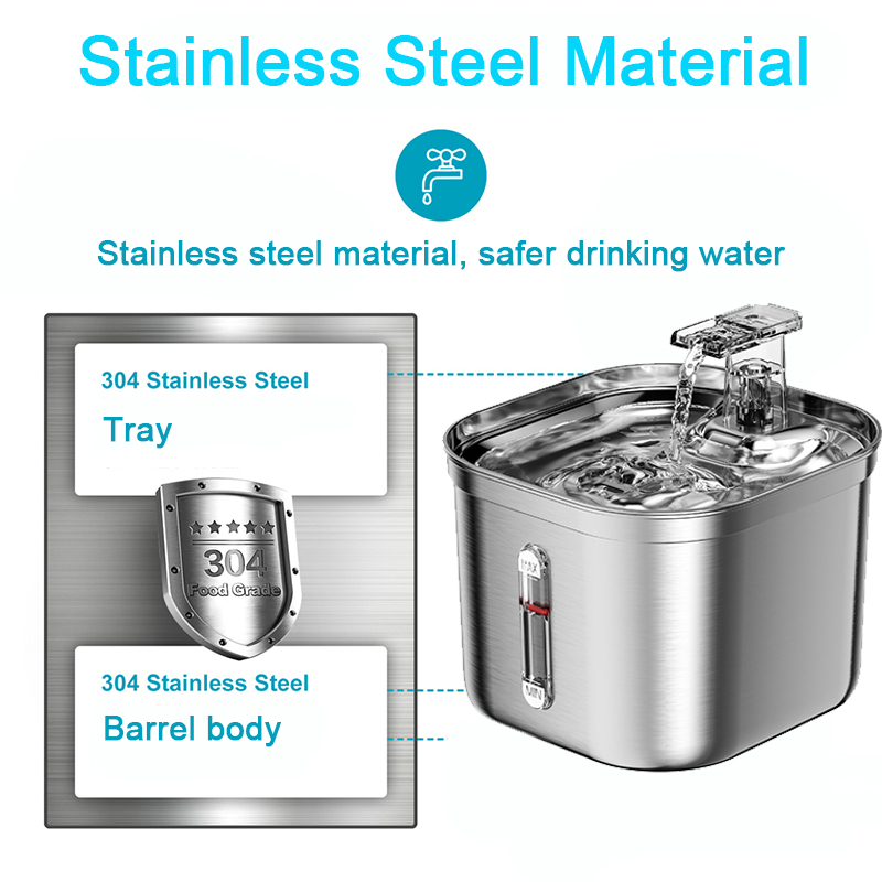 Stainless Steel Cat Fountain W - огляд і ціна Pet Water Fountain Stainless Steel