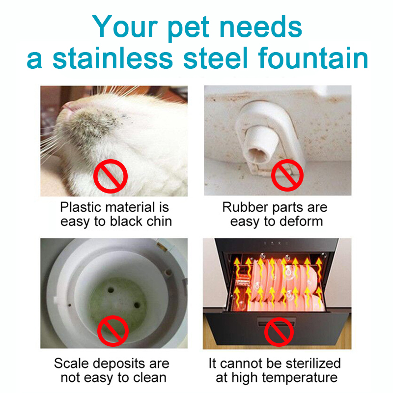 Stainless Steel Cat Fountain W - огляд і ціна Pet Water Fountain Stainless Steel