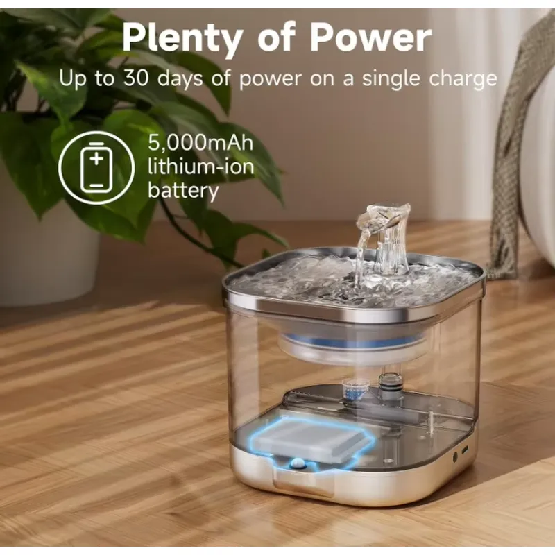 2025 New Wireless Pet Accessor - огляд і ціна Wireless Pet Water Fountain Battery