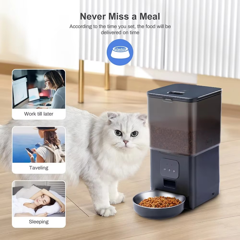 6L Smart Pet Feeder with APP C - огляд і ціна Automatic Cat Feeder 6L Timed