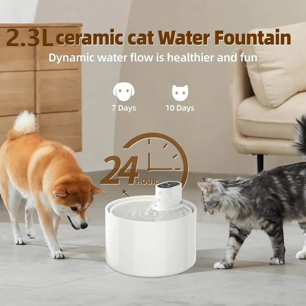 Automatic Ceramic Cat Fountain - огляд і ціна Wireless Pet Water Fountain Battery