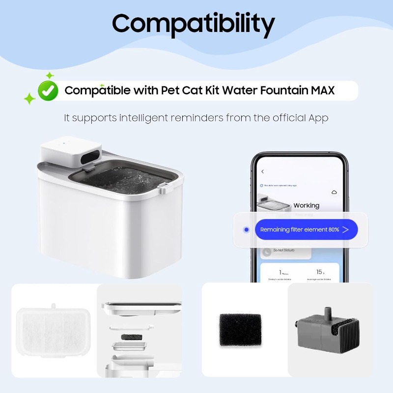 12 PCS Upgraded Pet Cat Kit Wa - огляд і ціна Automatic Cat Water Dispenser 3L