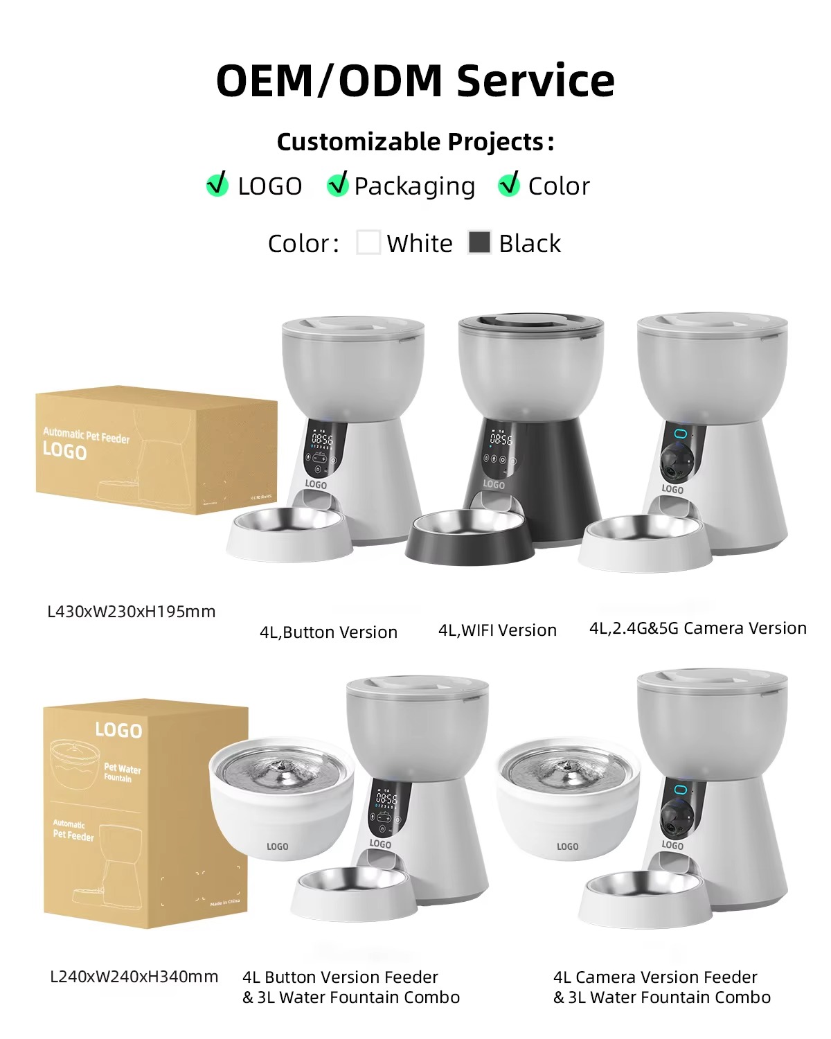 FurStarAutomatic Pet Feeder 4L - огляд і ціна Smart Pet Water Fountain Wifi