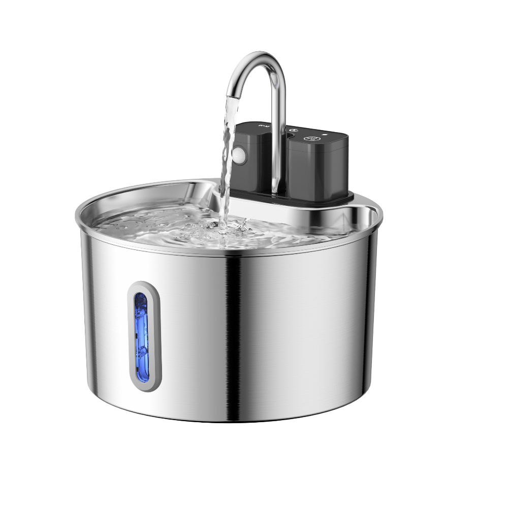 2L Stainless Steel Rechargable - огляд і ціна Wireless Pet Water Fountain Battery