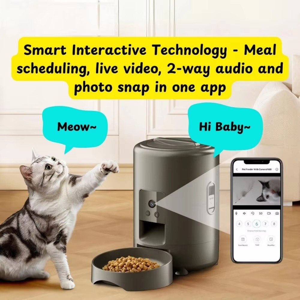 Wi-Fi Smart Portable Battery-P - огляд і ціна Pet Feeder App Control Portion