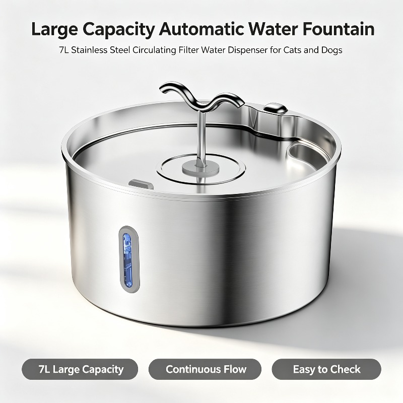 Stainless Steel Pet Water Foun - огляд і ціна Dog Water Fountain Large