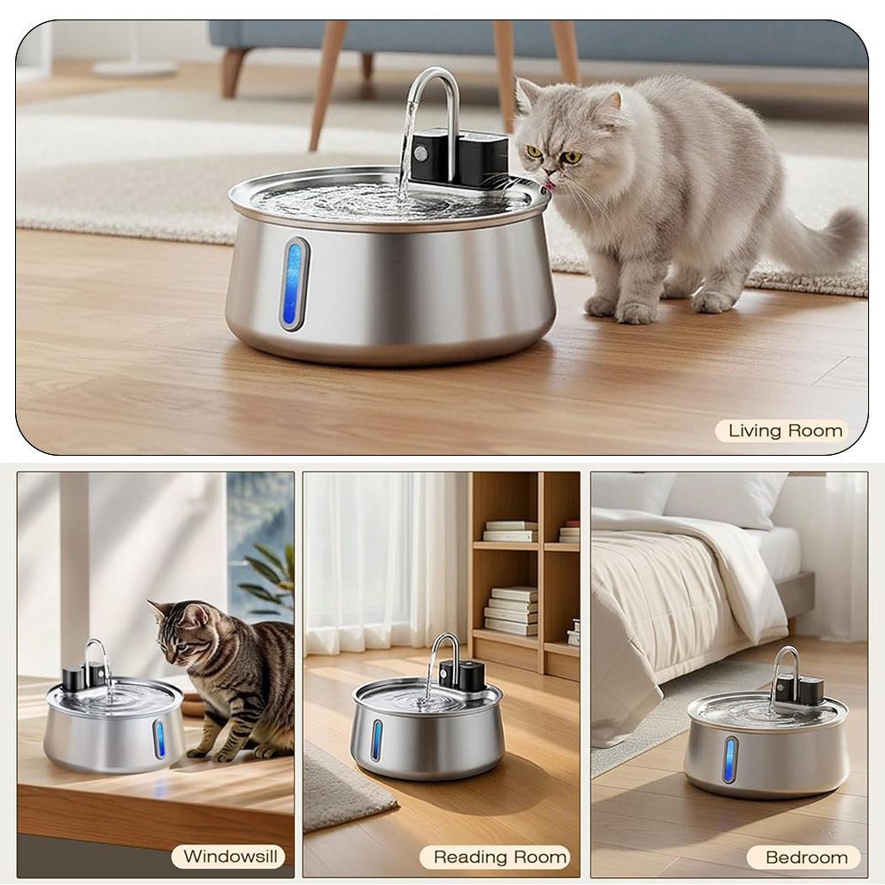 4L Wireless Recharge Stainless - огляд і ціна Smart Pet Water Fountain Wifi