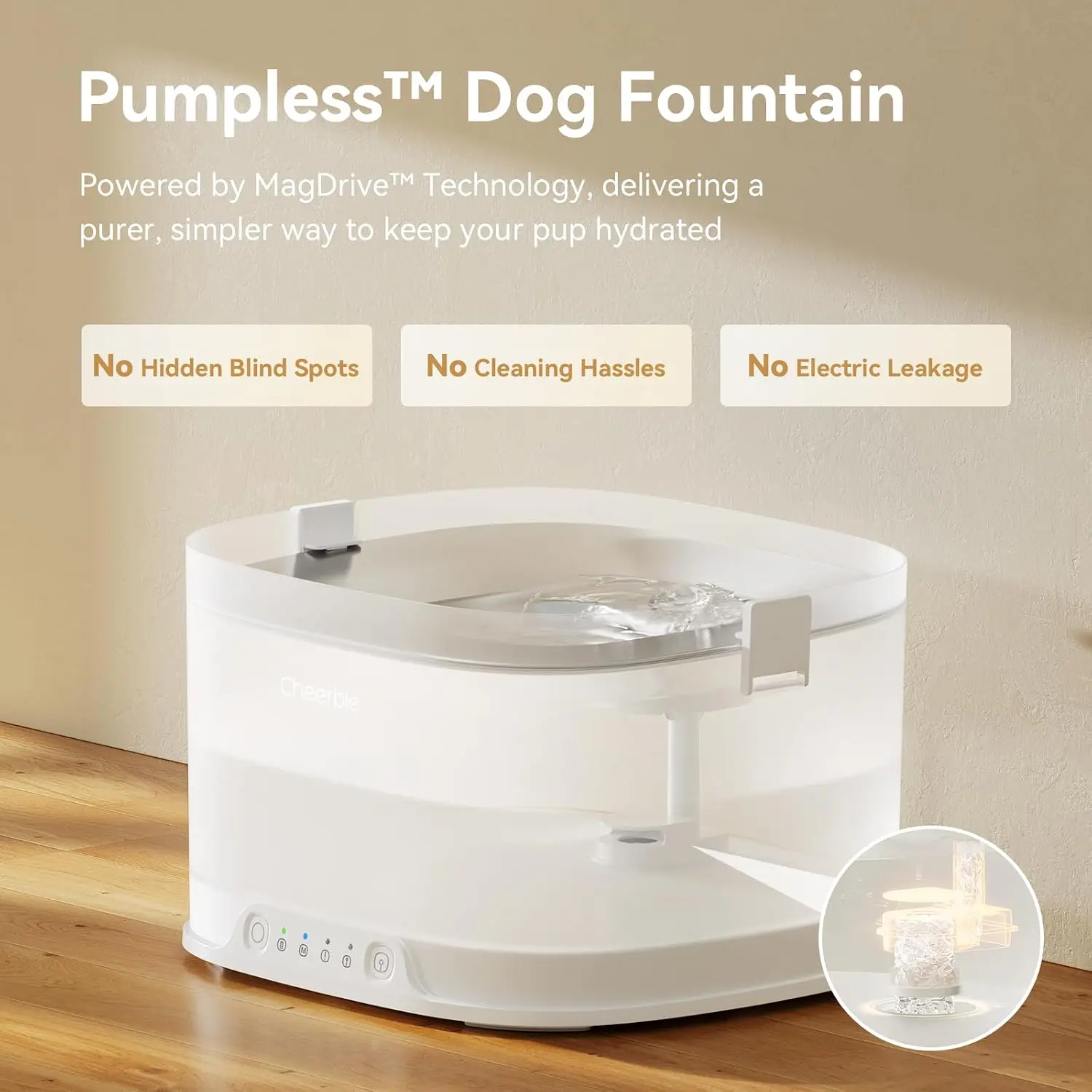 Pumpless Dog Water Elfin Fount - огляд і ціна Wireless Pet Water Fountain Battery