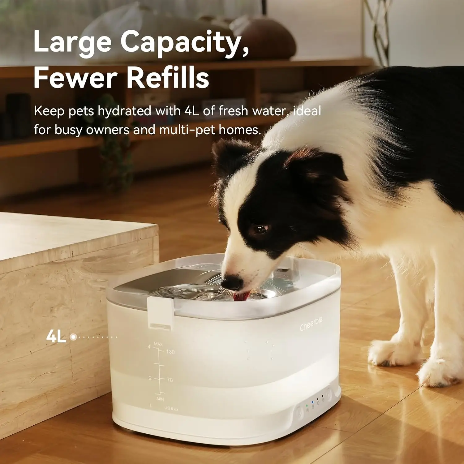 Pumpless Dog Water Elfin Fount - огляд і ціна Wireless Pet Water Fountain Battery