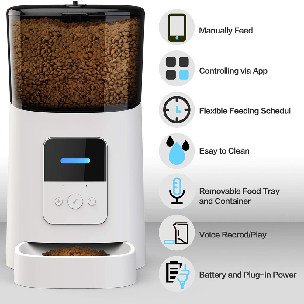 6L Auto Pet Cat Dry Food Dispe - огляд і ціна Automatic Cat Feeder 6L Timed