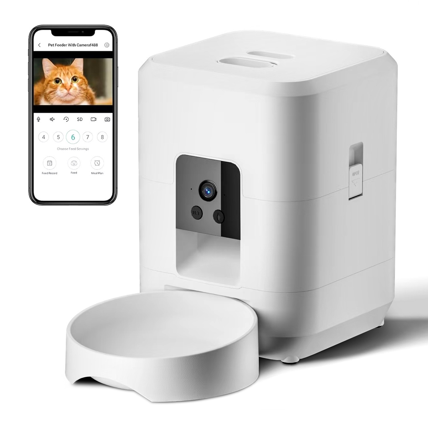 2L Wi-Fi Automatic Pet Feeder  - огляд і ціна Smart Pet Feeder Camera Wifi
