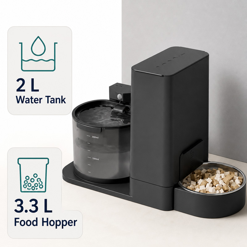 Integrated Pet Feeder 2-in-1 W - огляд і ціна Wireless Pet Water Fountain Battery