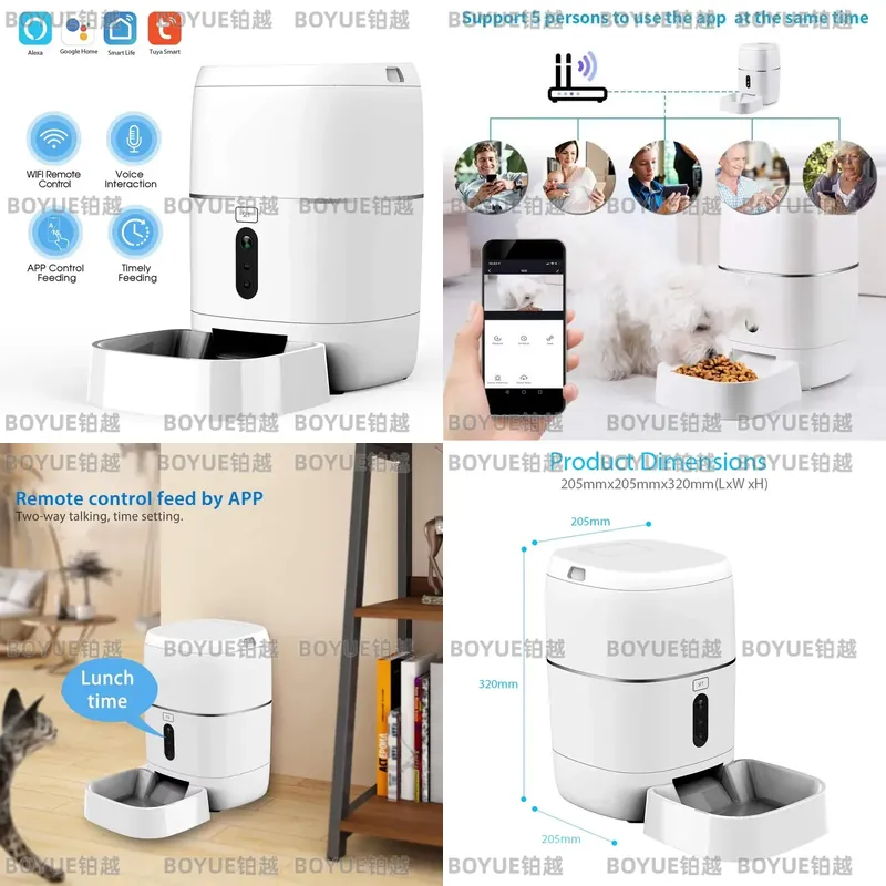 for RSH 1080P Camera Tuya Smar - огляд і ціна Automatic Cat Feeder 6L Timed