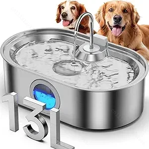 13L Stainless Steel Automatic  - огляд і ціна Dog Water Fountain Large