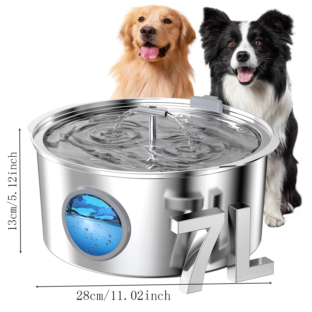 7L Large Capacity Stainless st - огляд і ціна Dog Water Fountain Large