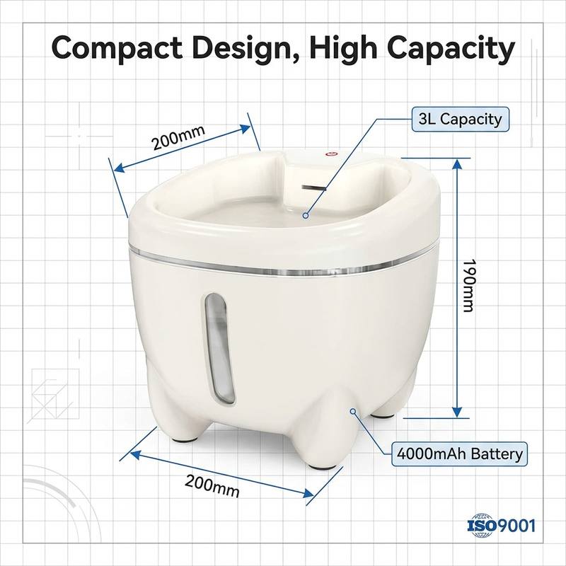 3L Wireless Automatic Eco-Frie - огляд і ціна Wireless Pet Water Fountain Battery