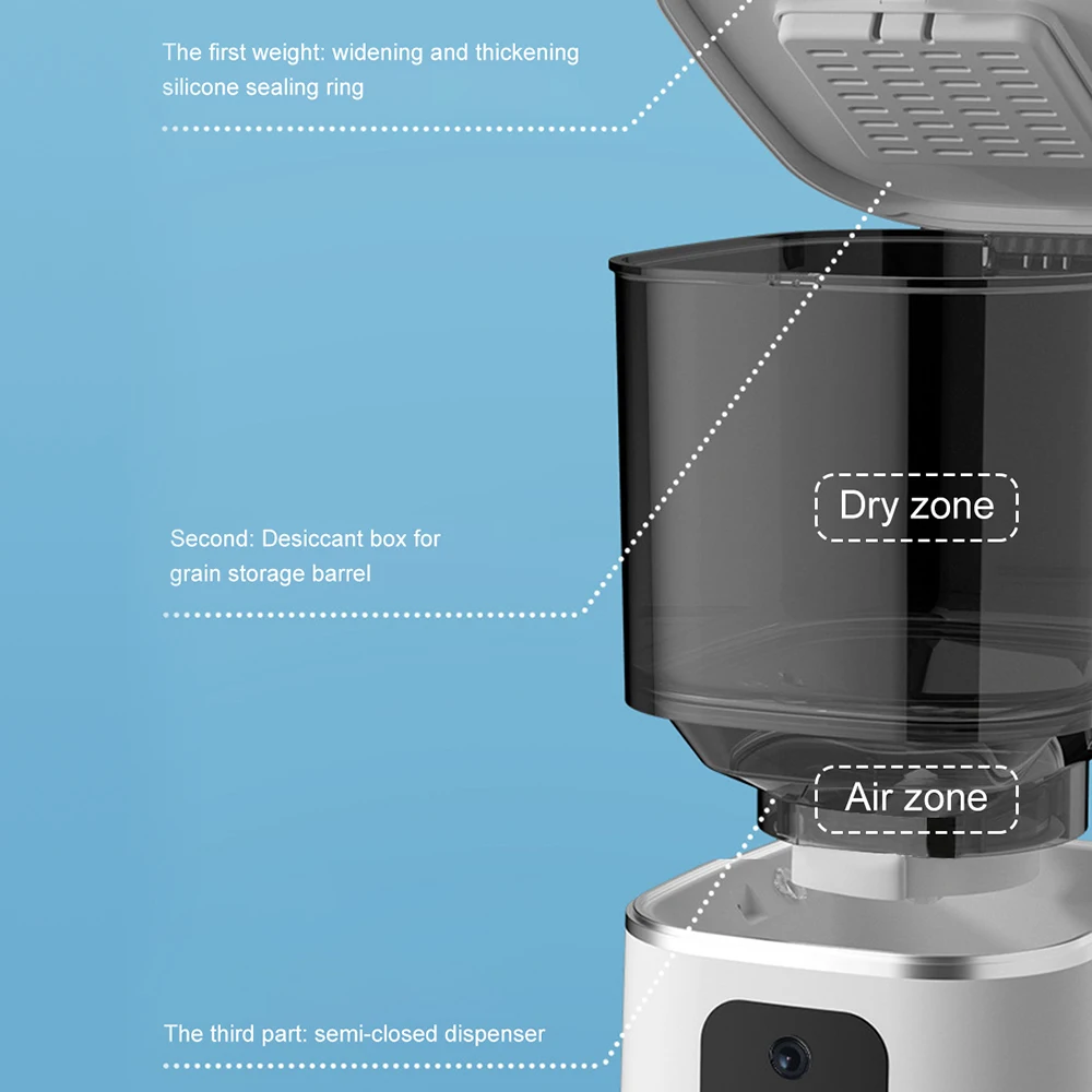 Large 6L Automatic Pet Feeder  - огляд і ціна Automatic Cat Feeder 6L Timed