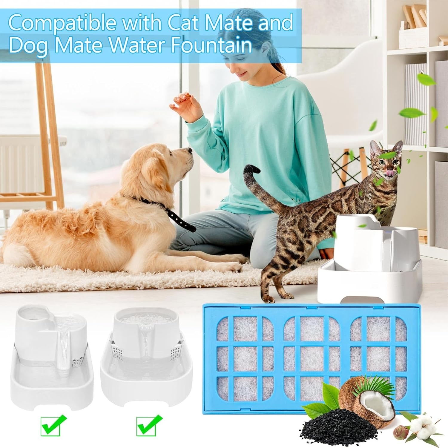 12-Packs Filter Cartridges Rep - огляд і ціна Pet Fountain Filter Replacement