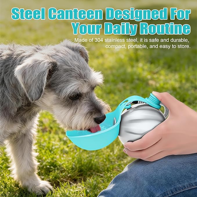 285ml Portable Dog Water Bottl - огляд і ціна Pet Water Fountain Stainless Steel
