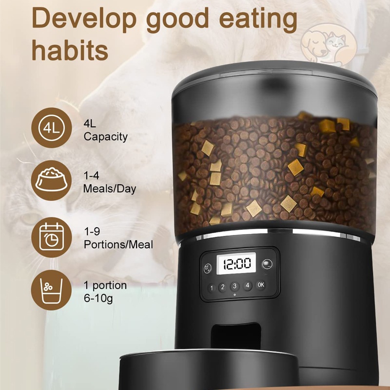 Pet Automatic Feeder 4L Smart  - огляд і ціна Smart Pet Feeder Camera Wifi