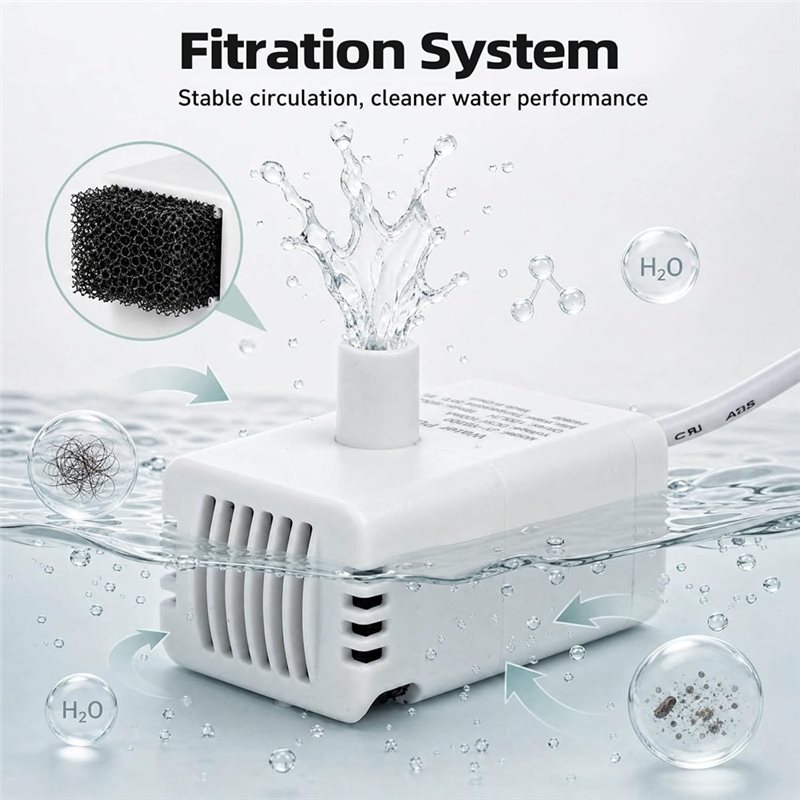 ABAE-Pet Fountain Pump For 3.2 - огляд і ціна Wireless Pet Water Fountain Battery