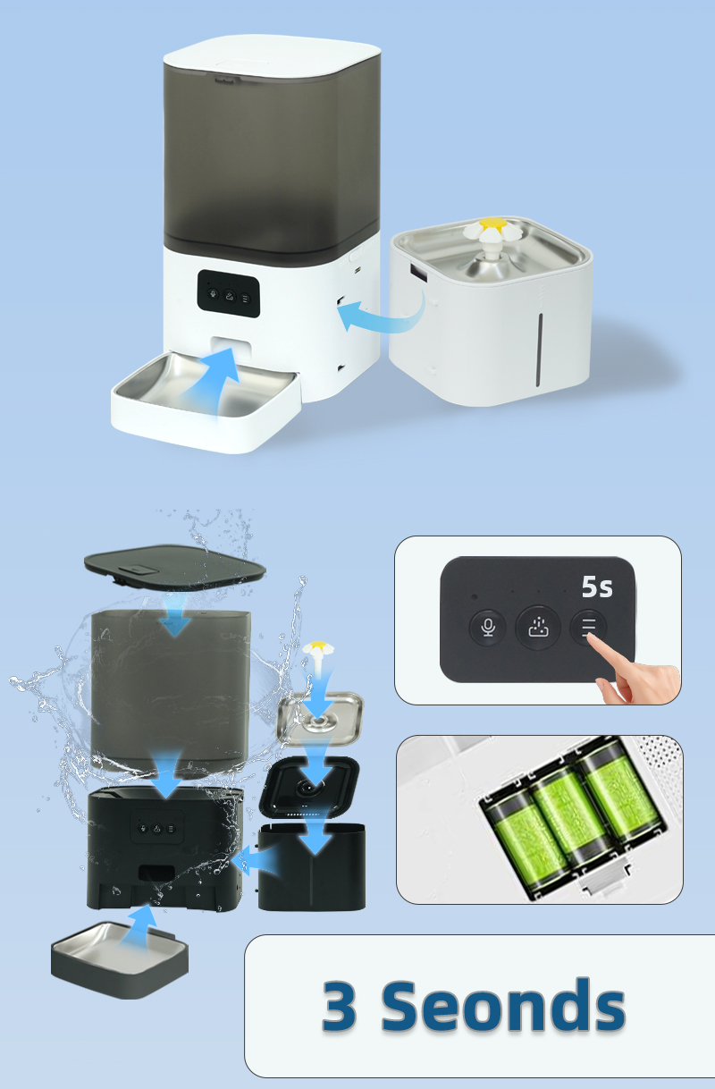 WiFi APP Controlled Smart Pet  - огляд і ціна Automatic Cat Feeder 6L Timed