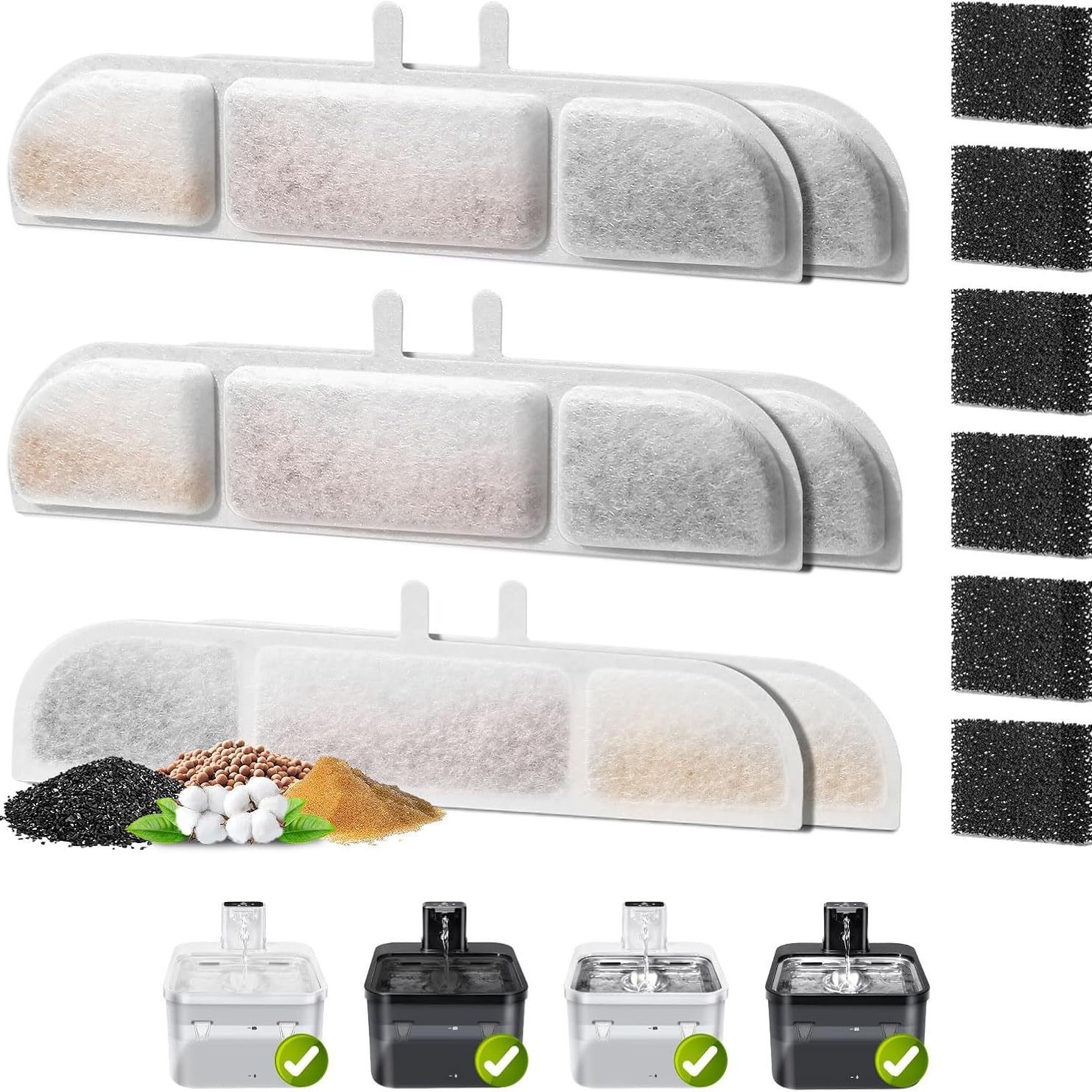 DownyPaws Activated Carbon Fil - огляд і ціна Pet Fountain Filter Replacement