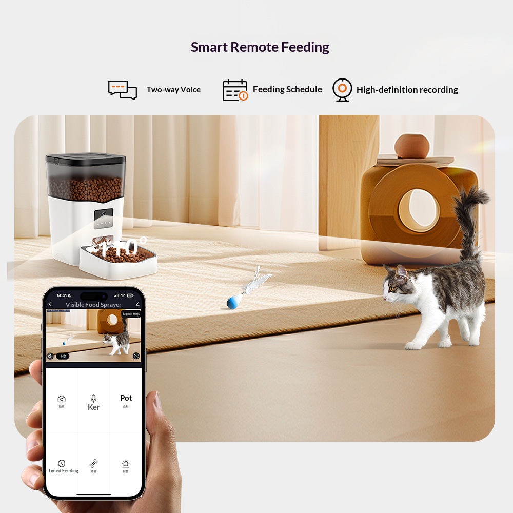 Automatic Smart Plastic Waterp - огляд і ціна Pet Feeder App Control Portion