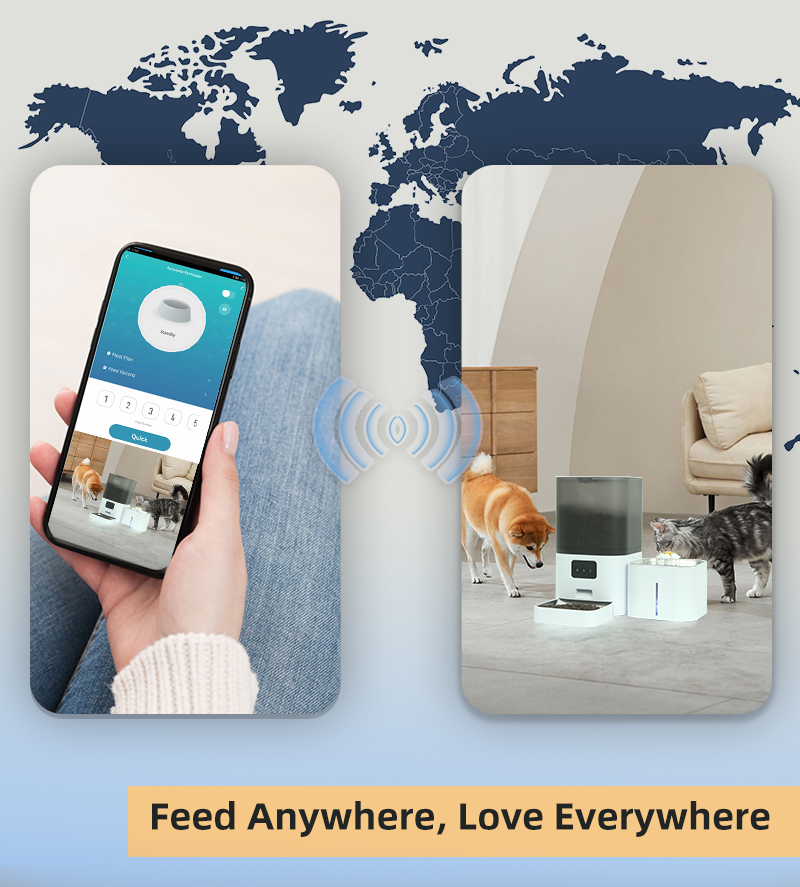 Wifi APP Control Voice Call Fu - огляд і ціна Automatic Cat Feeder 6L Timed