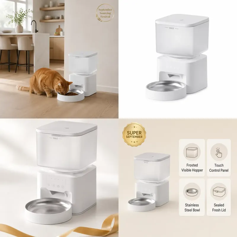 For Smart Pet Feeder WiFi App  - огляд і ціна Pet Feeder App Control Portion