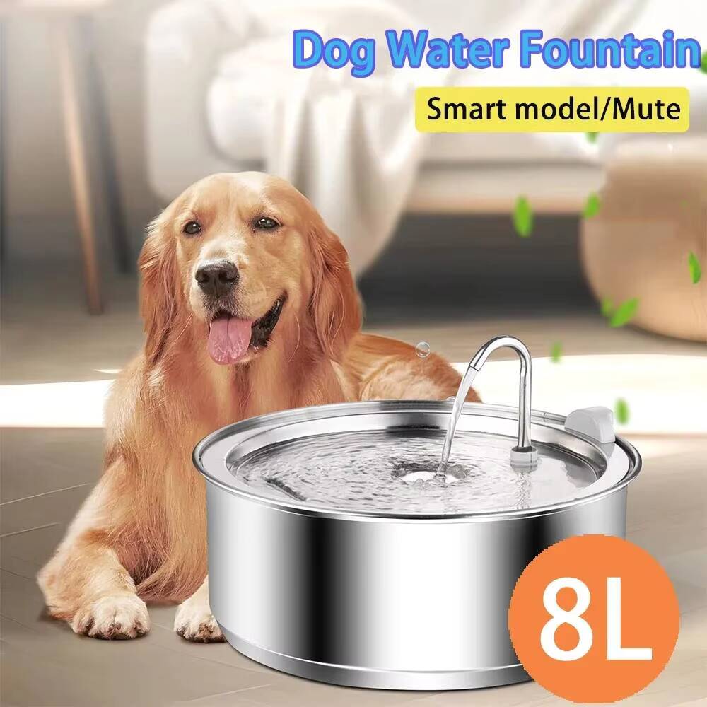8L Dog Fountain Stainless Stee - огляд і ціна Dog Water Fountain Large