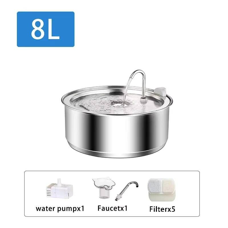 8L Dog Fountain Stainless Stee - огляд і ціна Dog Water Fountain Large