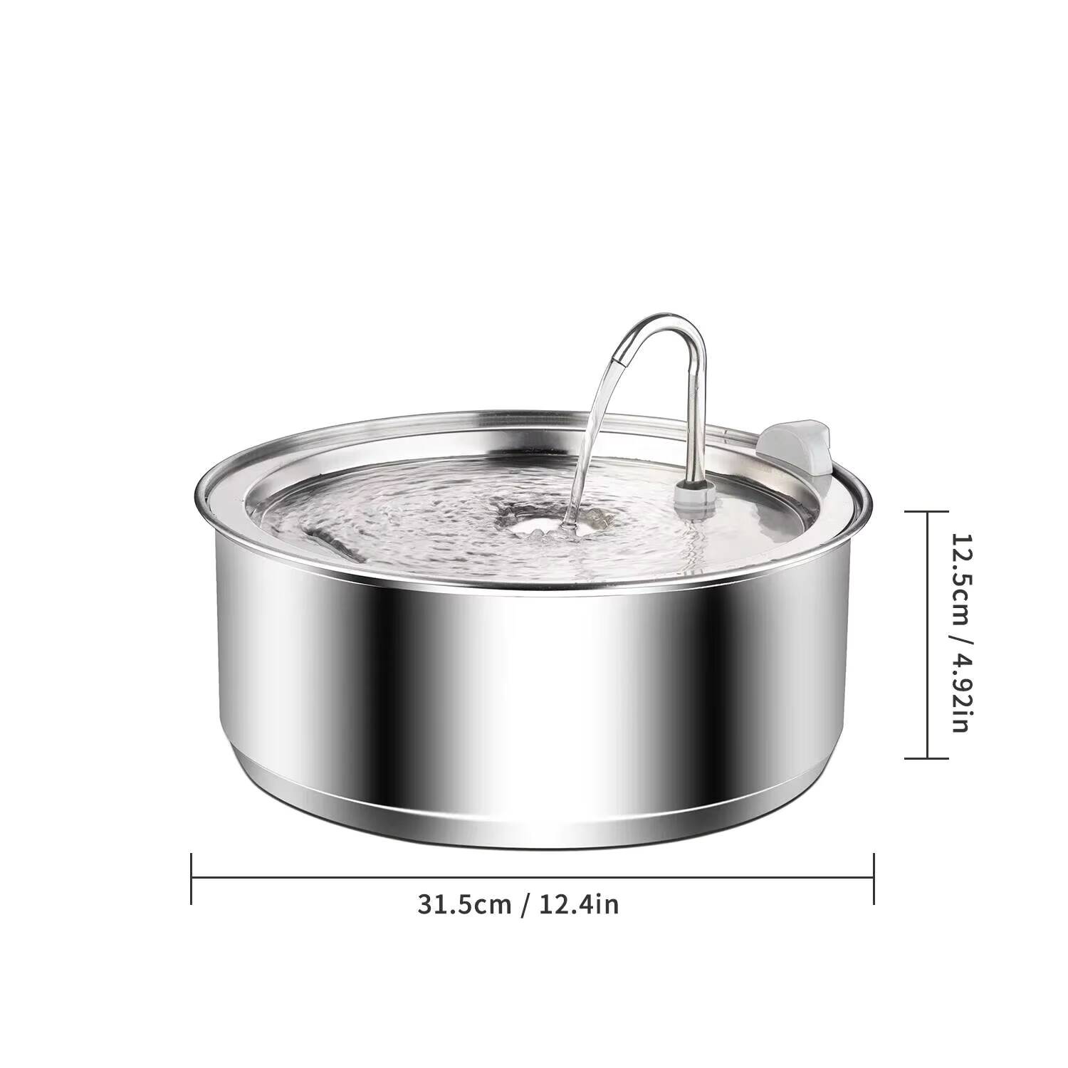 8L Dog Fountain Stainless Stee - огляд і ціна Dog Water Fountain Large