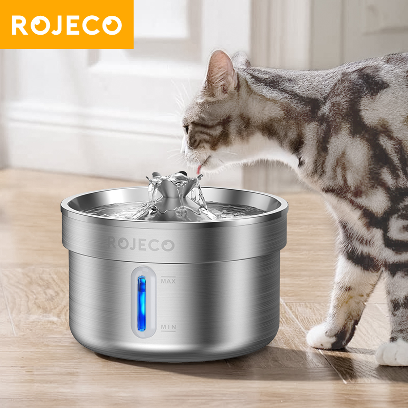 ROJECO Stainless Steel Pet Dri - огляд і ціна Smart Pet Water Fountain Wifi