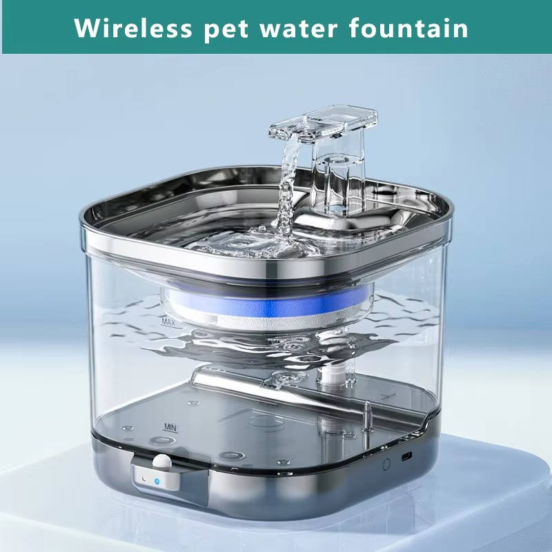 Automatic Pet Drinking Fountai - огляд і ціна Wireless Pet Water Fountain Battery