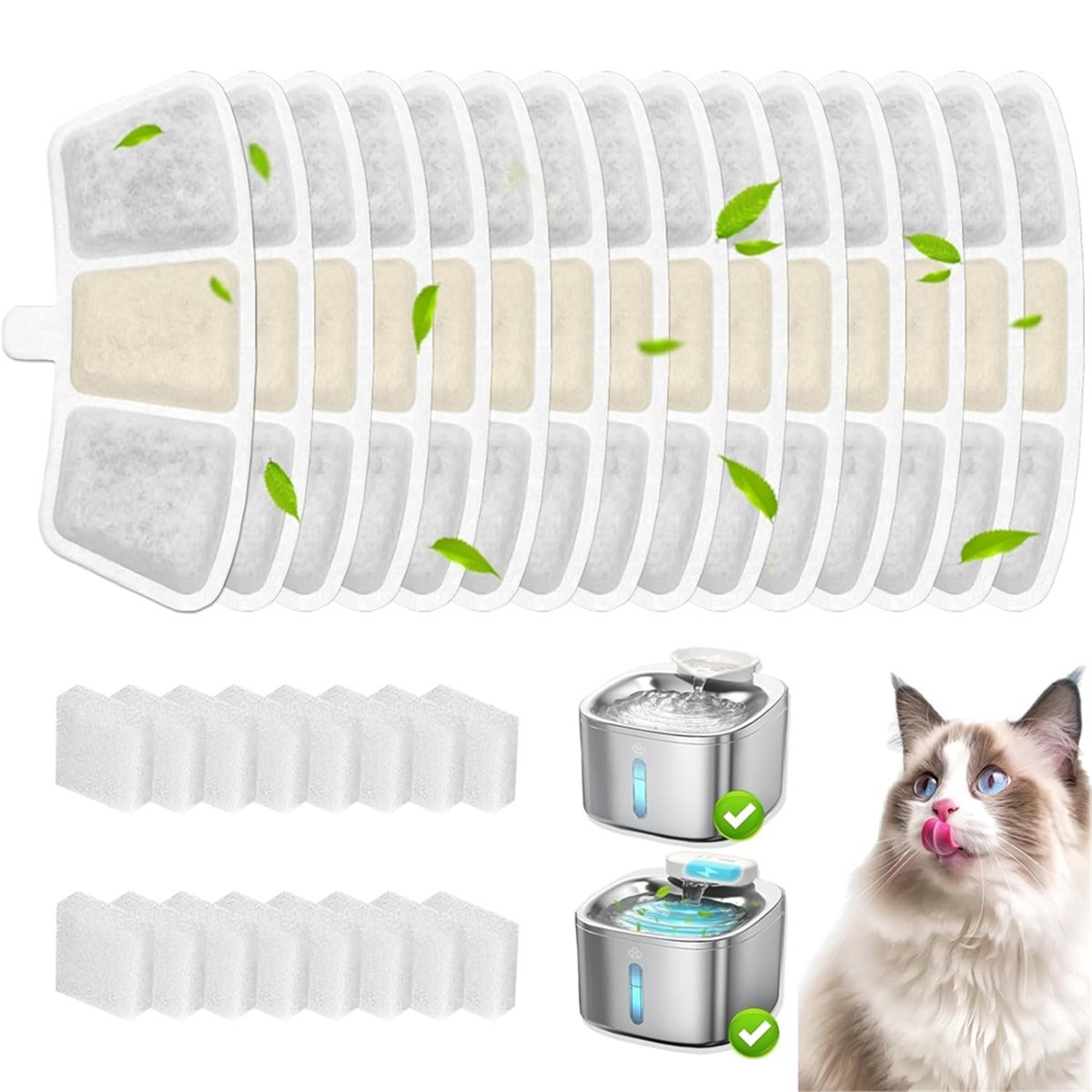 Aug.A632F-16PCS Replacement Fi - огляд і ціна Pet Fountain Filter Replacement