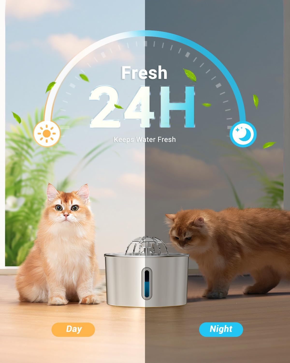 ZYFeeder 2.2L Stainless Steel  - огляд і ціна Smart Pet Water Fountain Wifi