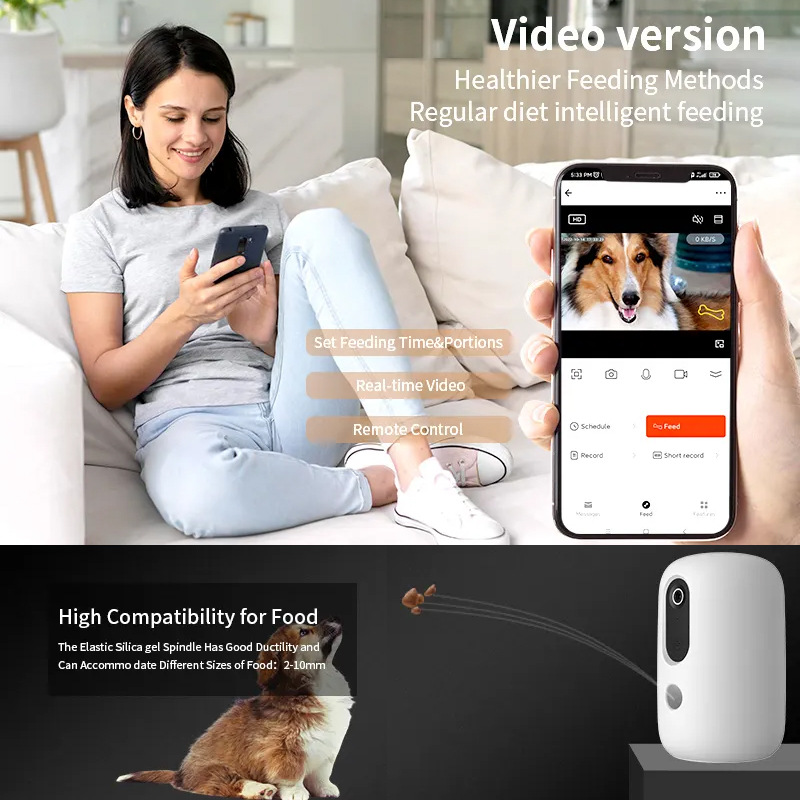 2026 Custom Logo Hd Camera Aut - огляд і ціна Smart Pet Feeder Camera Wifi